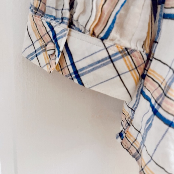 MAEVE, Peplum, Plaid, Blouse. - Picture 2 of 5